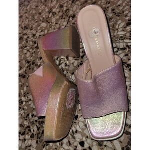 Pink rainbow pumps
